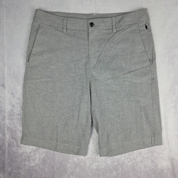 Lululemon ABC Shorts Mens Size 34 Gray Classic Chino Zip Stash Pocket 11" Inseam - Picture 1 of 10